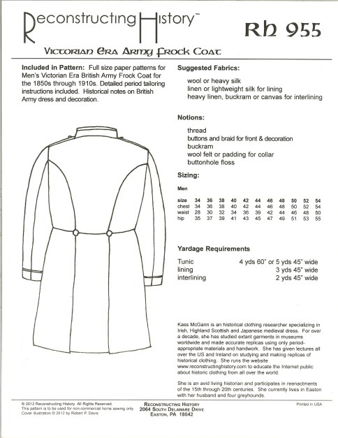 RH955: VICTORIAN ERA ARMY FROCK COAT