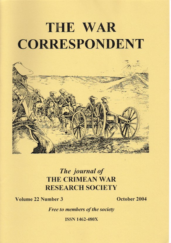 THE WAR CORRESPONDENT: THE JOURNAL OF THE CRIMEAN WAR RESEARCH SOCIETY ...